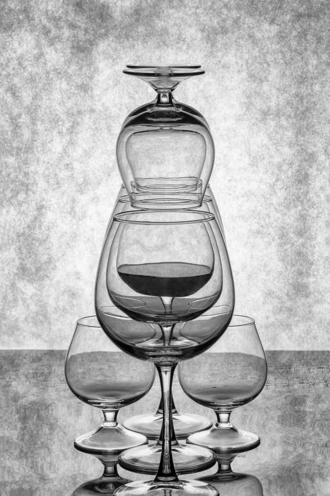 Elegant Glass Stack by Brig Barkow — canvas wall art