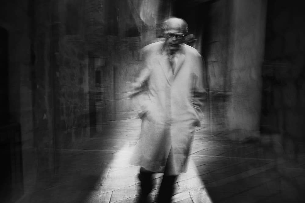Mysterious Man in Motion by Damijan Sedevcic — canvas wall art