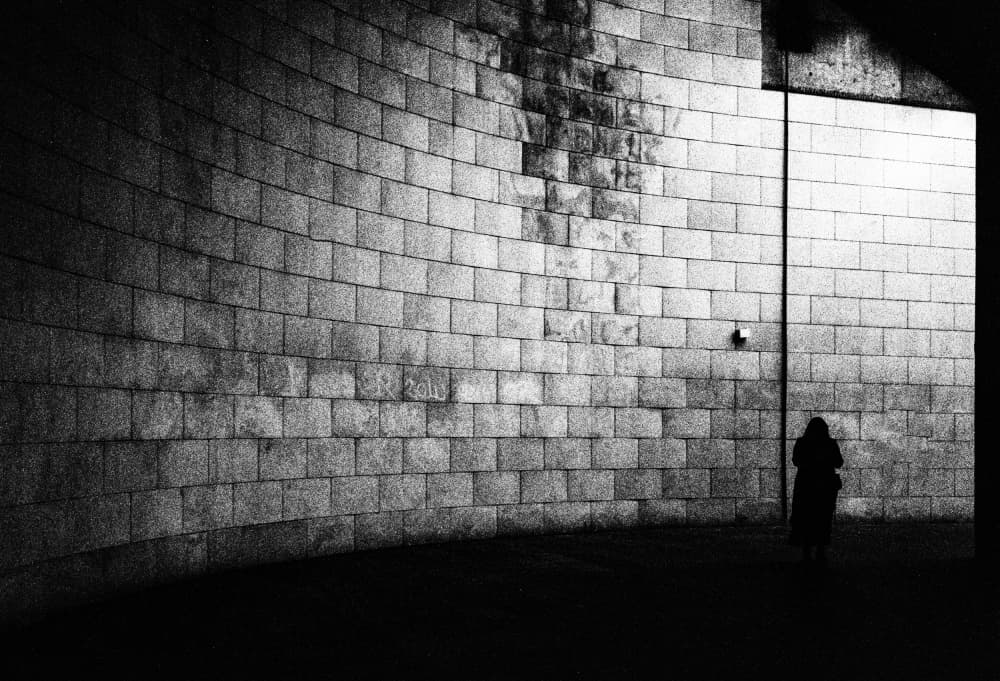 Lone Figure Urban Wall by Paulo Abrantes — canvas wall art