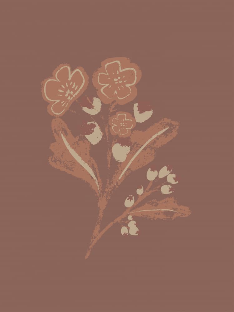 Earthy Botanical Blooms by Nikita Jariwala — canvas wall art