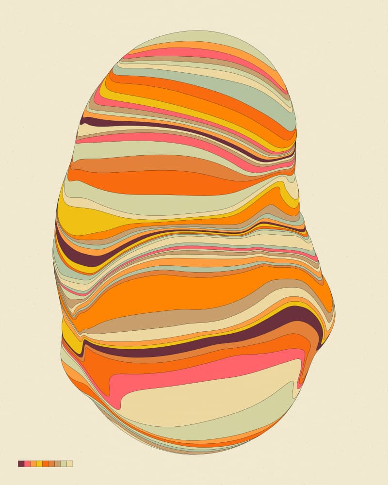 Warm Wavy Abstract by Jazzberry Blue — canvas wall art