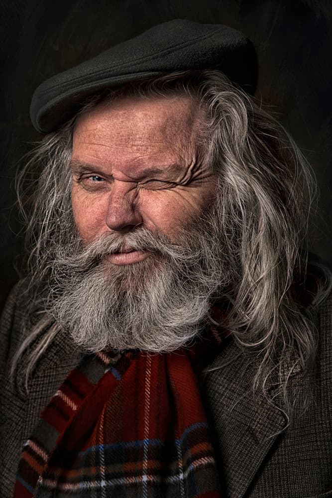 Winking Character Portrait by Carola Kayen-Mouthaan — canvas wall art