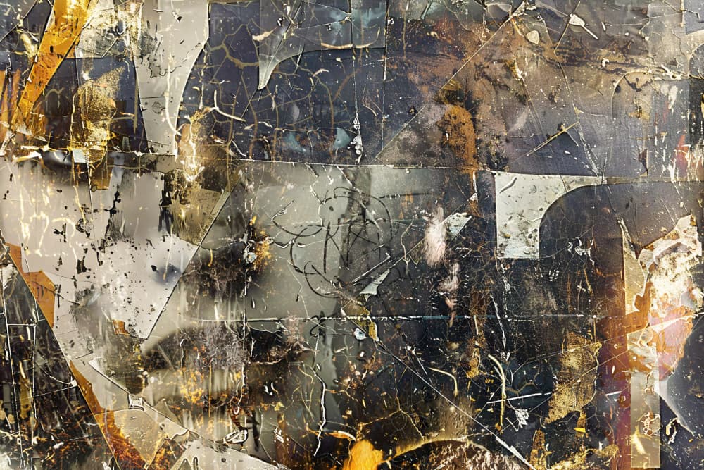 Dark Metallic Grunge by Rafal Kulik — canvas wall art