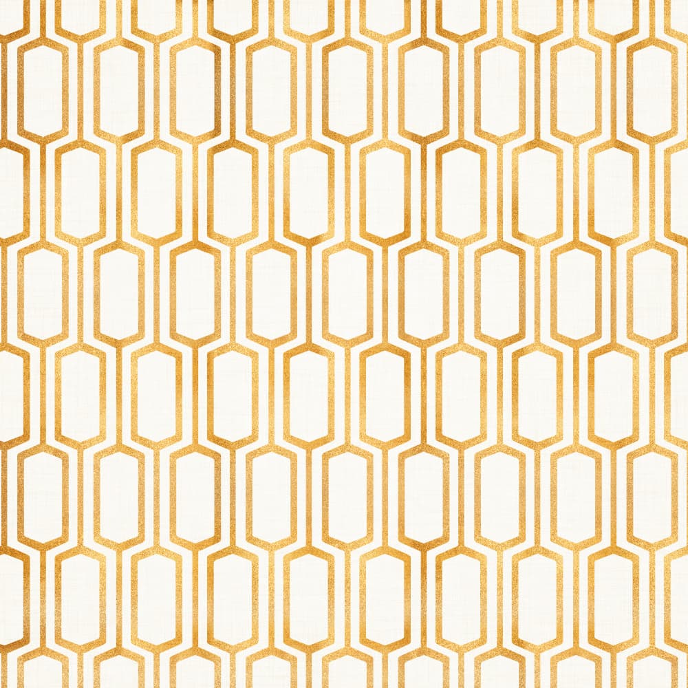 Golden Geometric Pattern by Kristian Gallagher — canvas wall art
