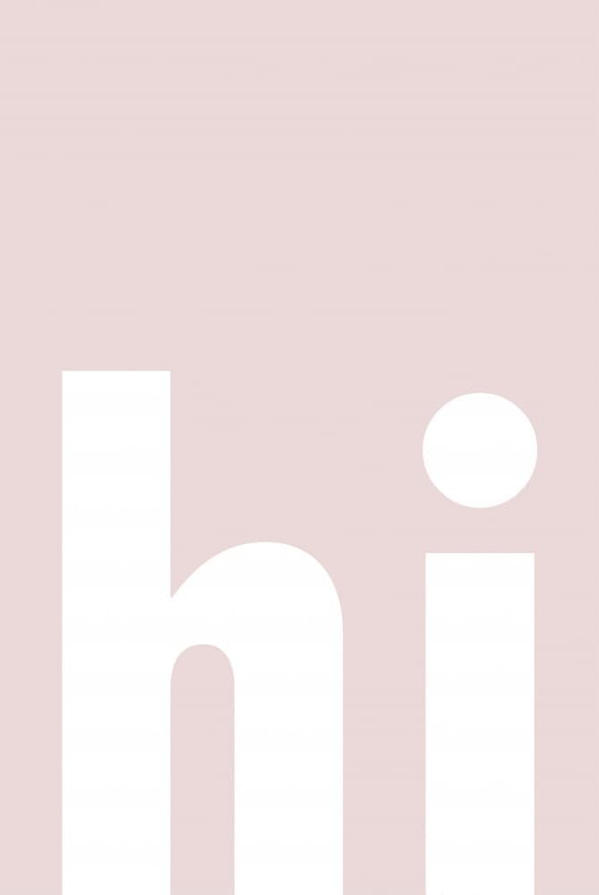 Minimal Pink Hi by Oju Design — canvas wall art