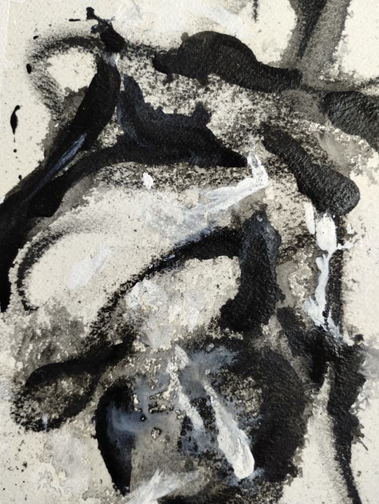 Abstract Black Paint Strokes by Michael Cross — canvas wall art
