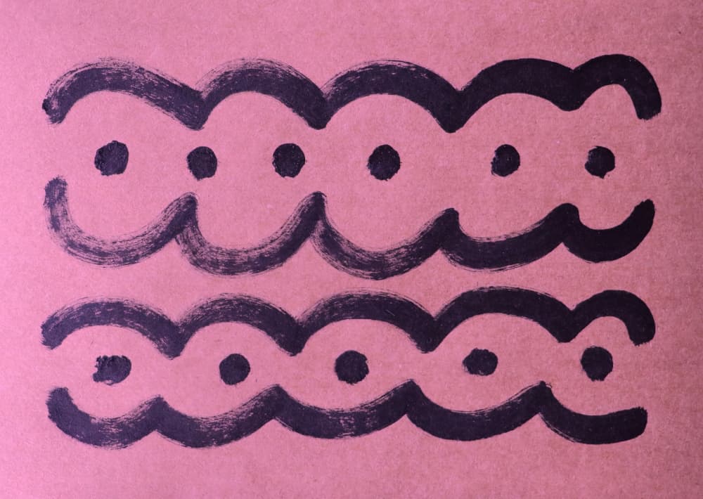 Organic Wavy Dots Pattern by Santhosh ch — canvas wall art