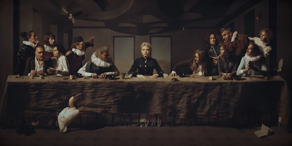 Modern Last Supper by igor_voloshin — canvas wall art