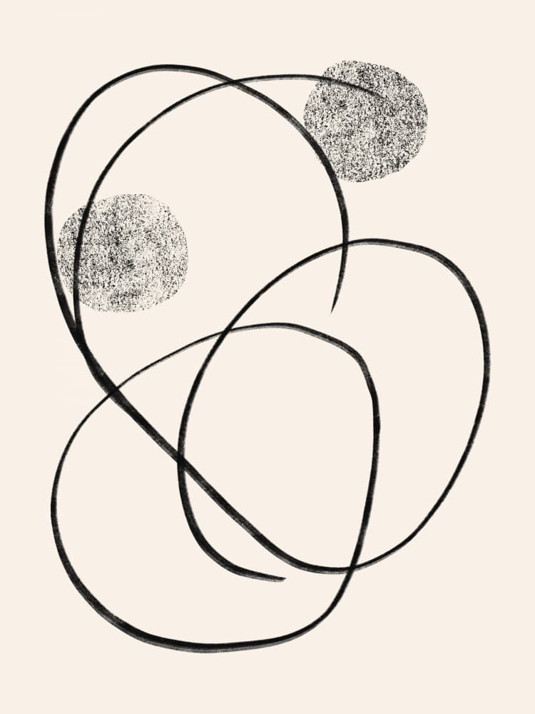 Minimalist Flowing Circles by Little Dean — canvas wall art