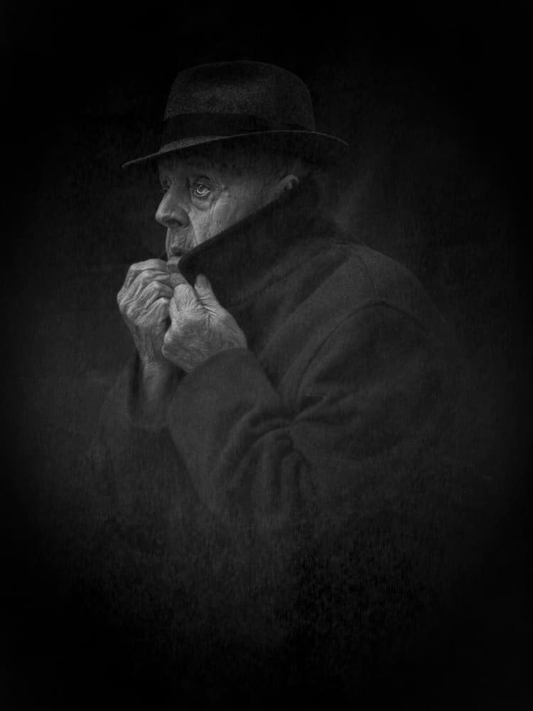 Mysterious Man's Gaze by IB Ross Rossi — canvas wall art