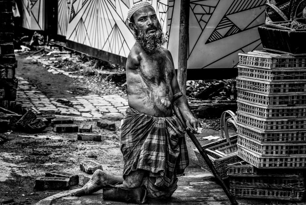 Solemn Street Figure by Joxe Inazio Kuesta Garmendia — canvas wall art