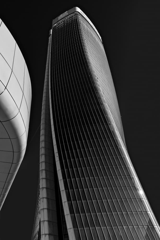Modern Twisting Skyscraper by Michel Manzoni — canvas wall art
