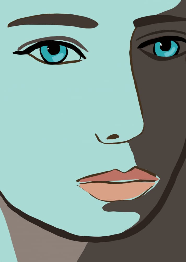 Striking Blue Gaze by Sharyn Bursic — canvas wall art