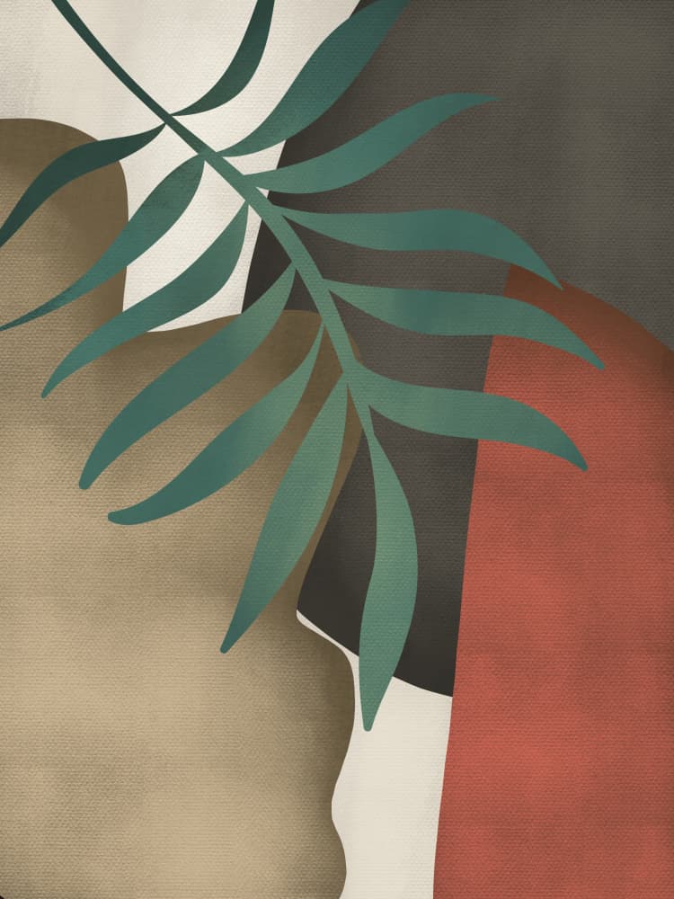 Tropical Earthy Forms by Little Dean — canvas wall art
