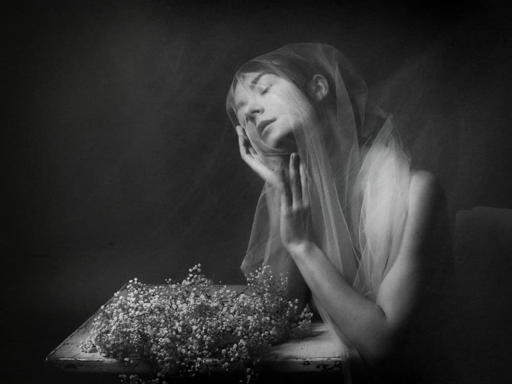 Serene Veiled Beauty by Ruth Franke — canvas wall art