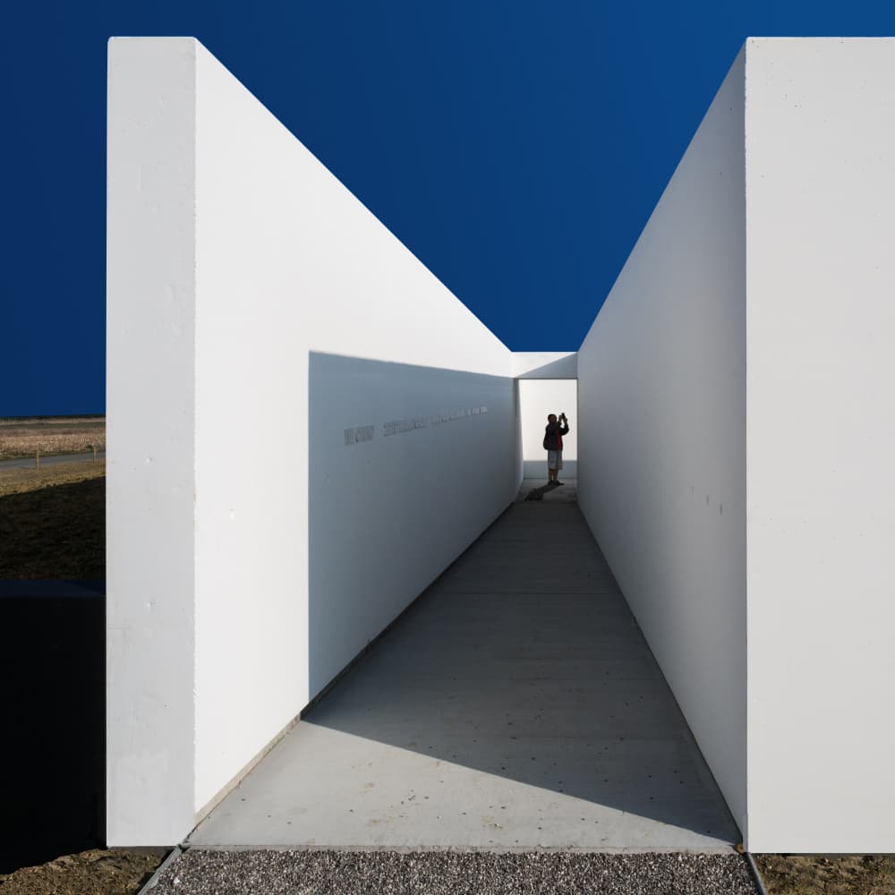 Minimalist White Passage by Luc Vangindertael (laGrange) — canvas wall art