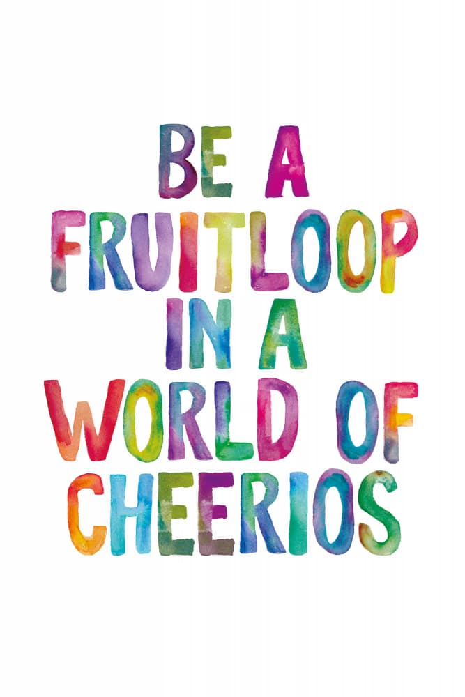 Colorful Be Unique Quote by Brett Wilson — canvas wall art