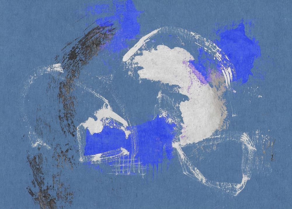 Vibrant Blue Brushstrokes by Santhosh ch — canvas wall art