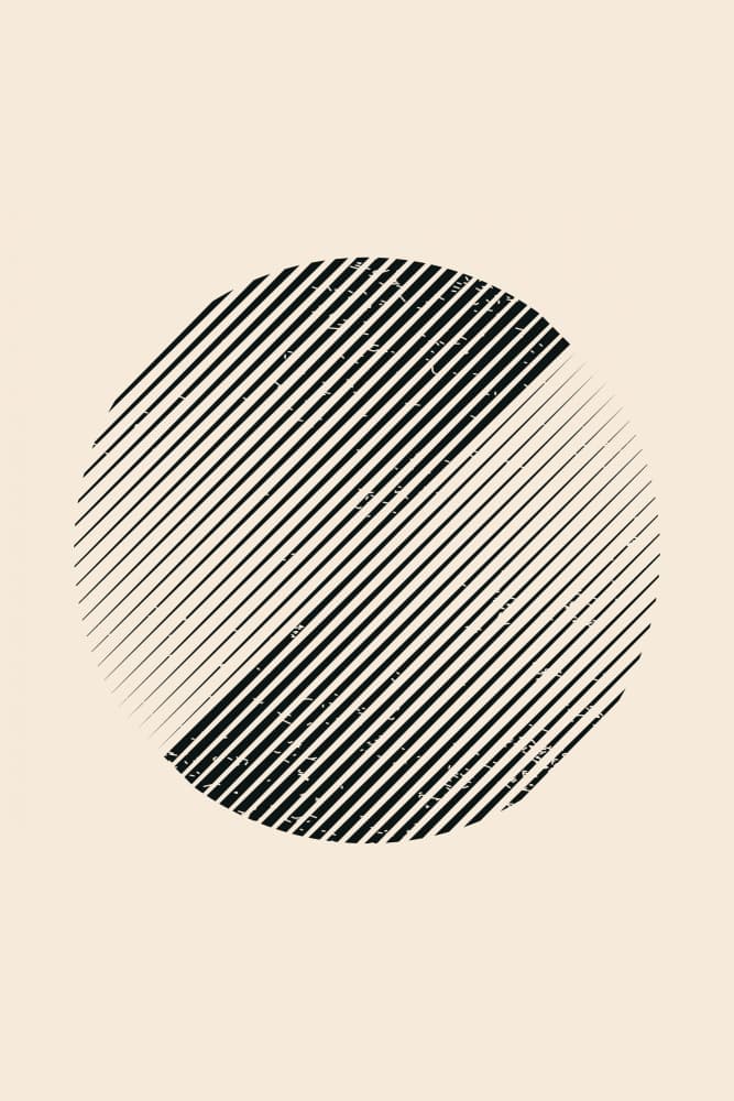 Geometric Striped Circle by jay stanley — canvas wall art