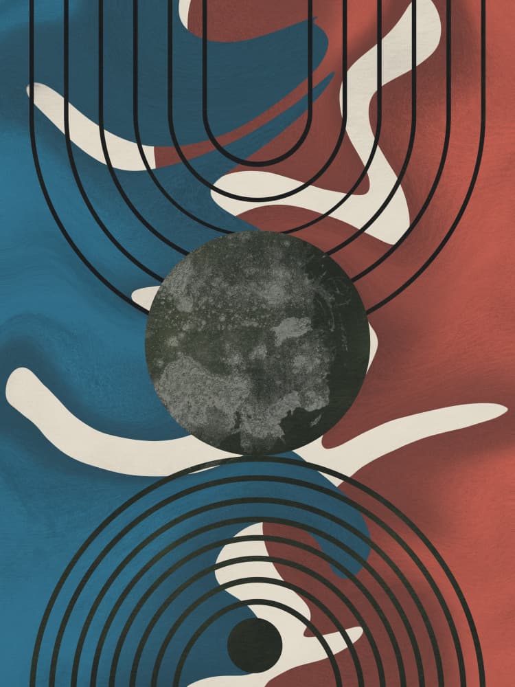 Modern Cosmic Balance by Little Dean — canvas wall art