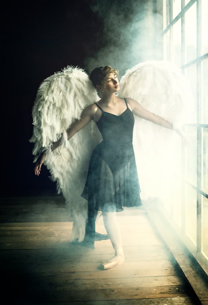Ethereal Angelic Dancer by Katarina Holmström — canvas wall art