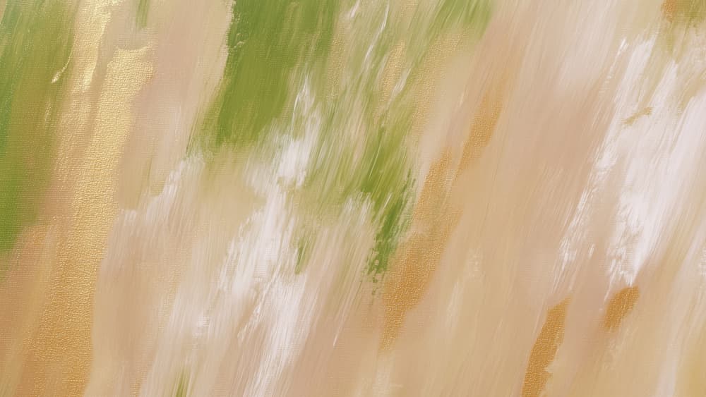 Golden Green Abstract Strokes by Marika Barsrsind — canvas wall art