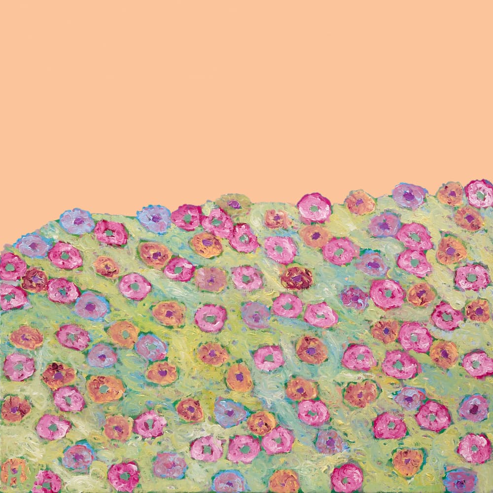 Vibrant Field of Flowers by Helen Joynson — canvas wall art