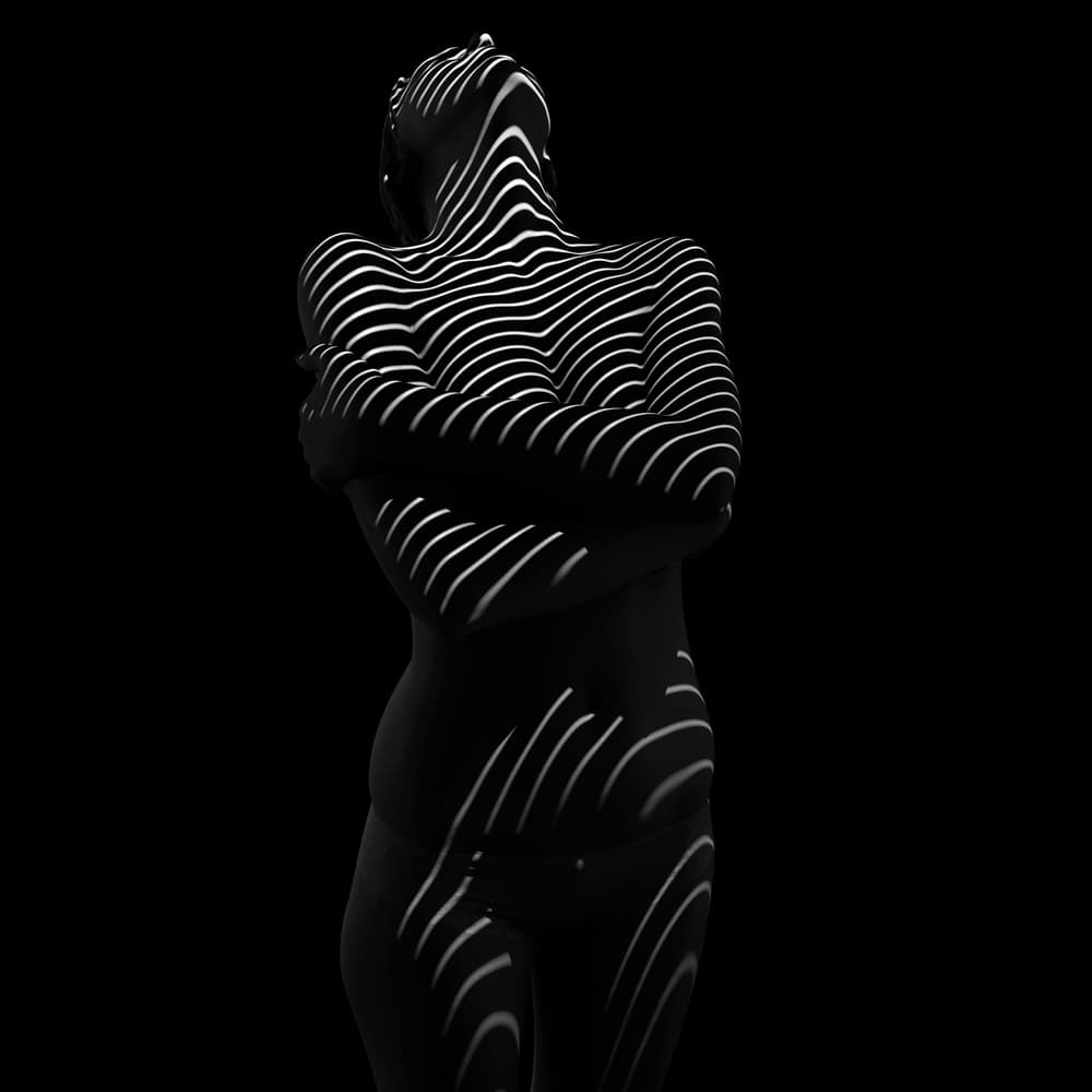 Graceful Striped Form by Mountain Cloud — canvas wall art