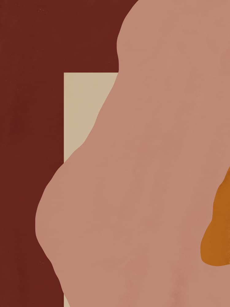 Muted Abstract Forms by Little Dean — canvas wall art