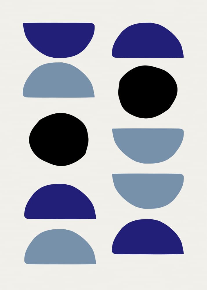 Geometric Blue Blocks by Pictufy Studio — canvas wall art
