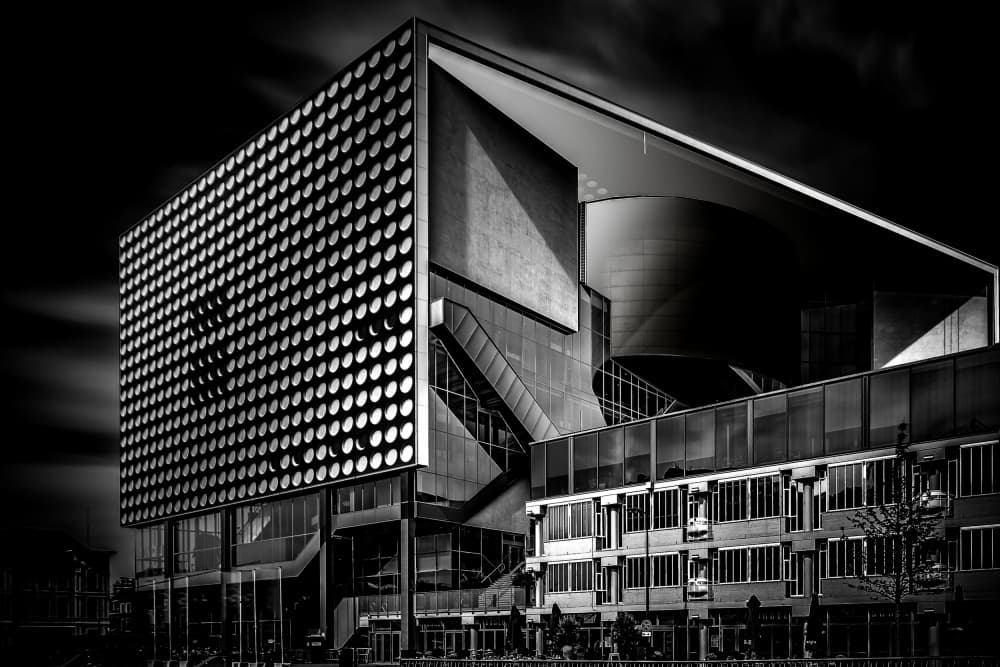Dramatic Brutalist Geometry by Robert Stienstra — canvas wall art