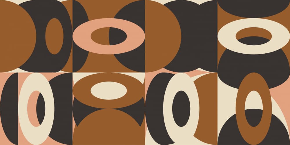 Retro Geometric Rings by Dina Dankers — canvas wall art