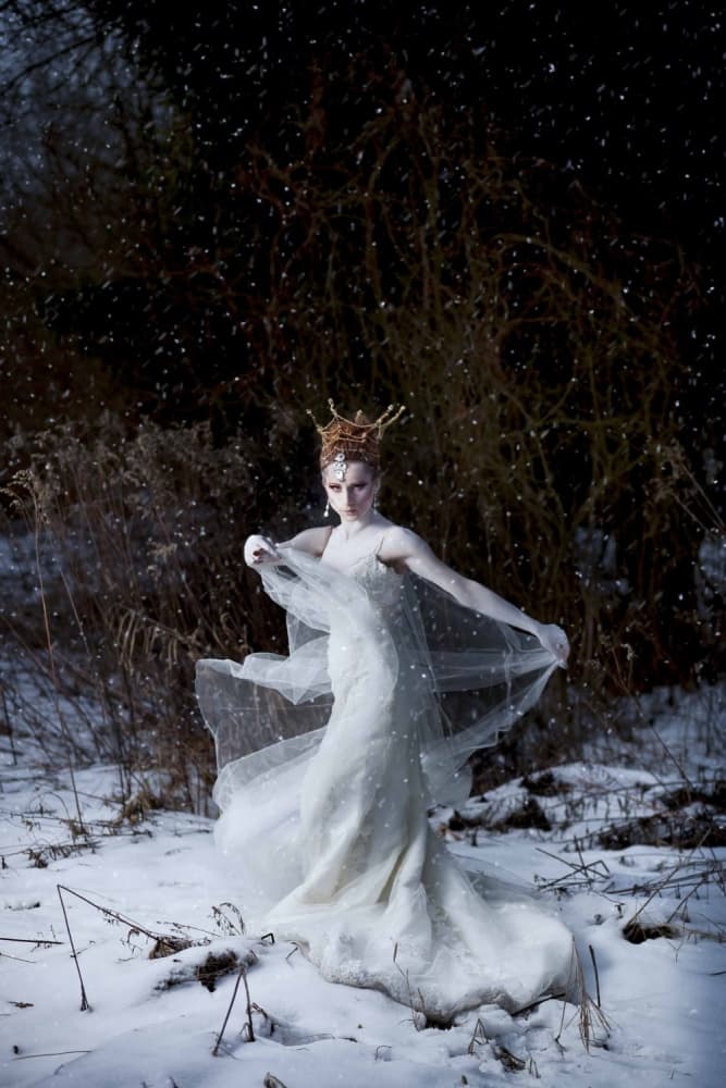 Ethereal Winter Queen by Łukasz Kozłowski — canvas wall art