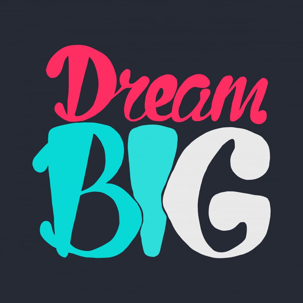 Motivational Dream Big by Marika Barsrsind — canvas wall art
