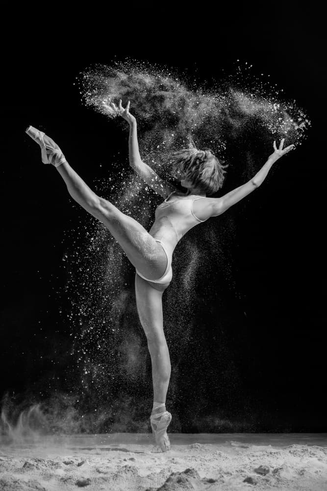 Ballerina Powder Dance by Alexander Yakovlev — canvas wall art