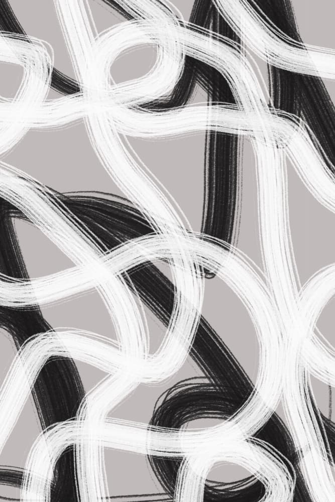 Black And White Brushstrokes by uplusmestudio — canvas wall art
