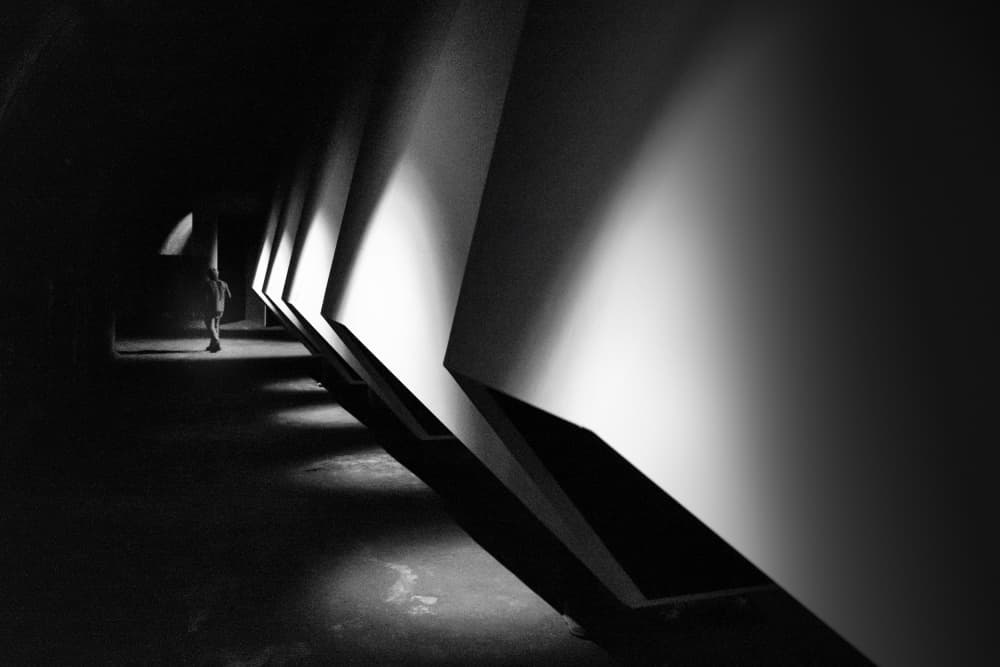 Dark Corridor Figure by Greetje van Son — canvas wall art