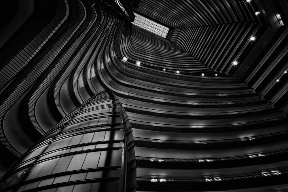 Sleek Modern Atrium by Ashley Sowter — canvas wall art