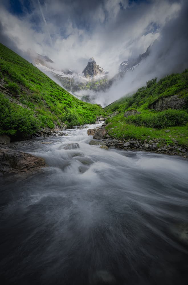 Majestic Alpine Flow by Carlo Salvati Proietti — canvas wall art