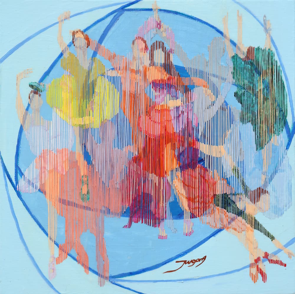 Rhythmic Ballet Dancers by Jukyong Park — canvas wall art