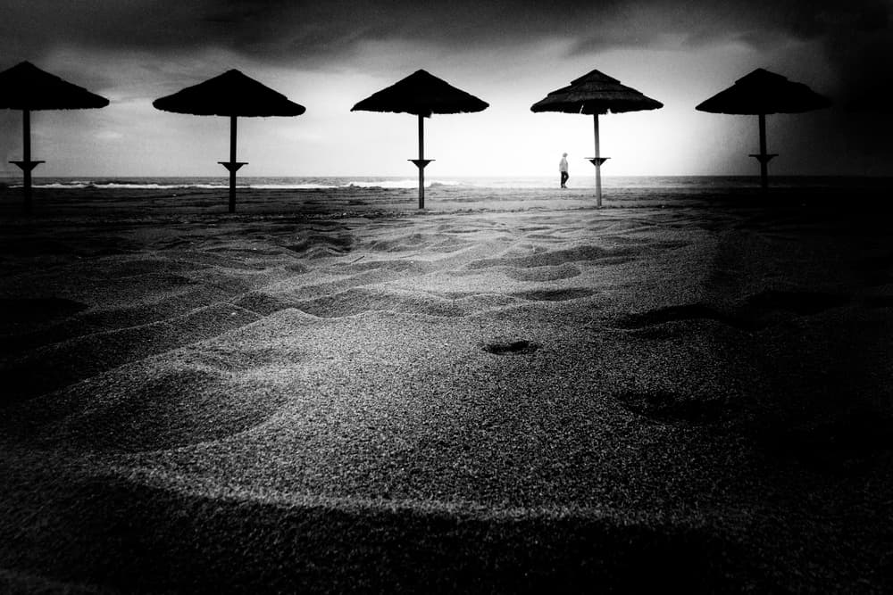 Quiet Beach Scene by Laura Mexia — canvas wall art