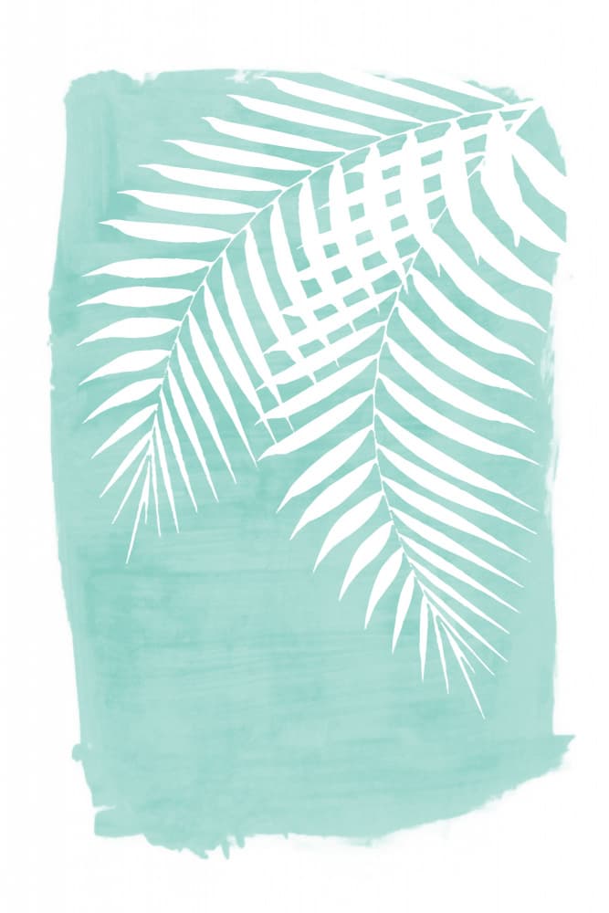 Teal Tropical Palms by amini54 — canvas wall art