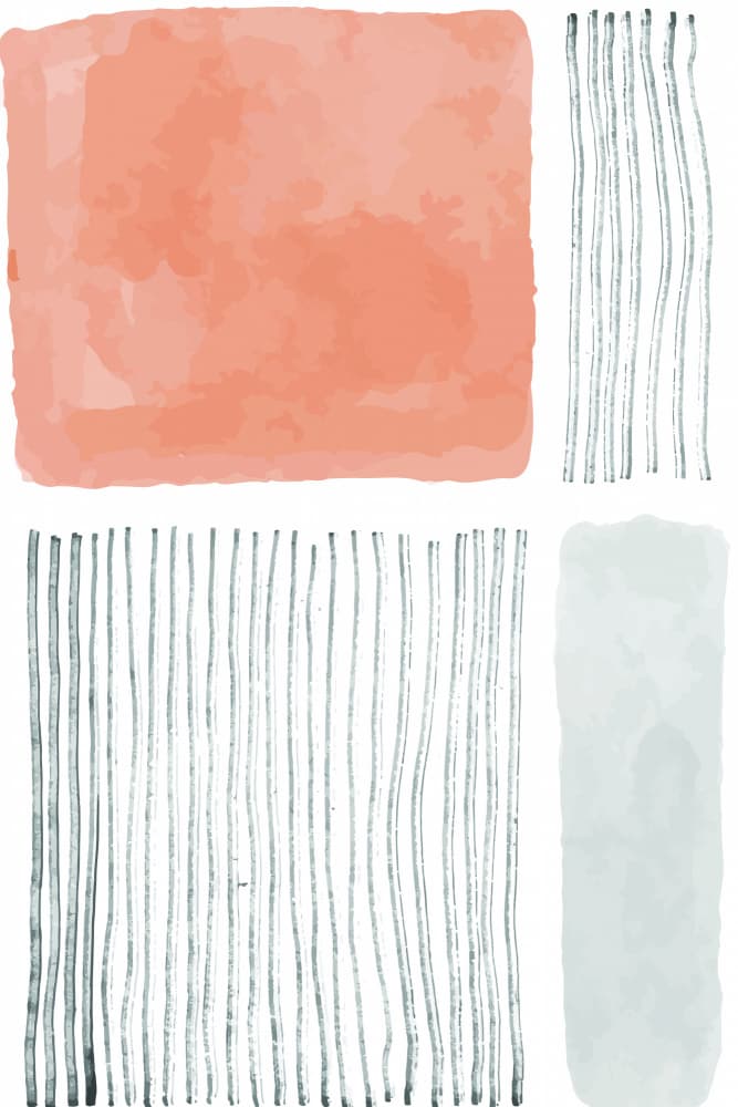 Soft Coral Abstract Lines by jay stanley — canvas wall art