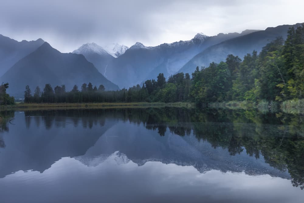 Misty Mountain Reflection by Jianping Yang — canvas wall art