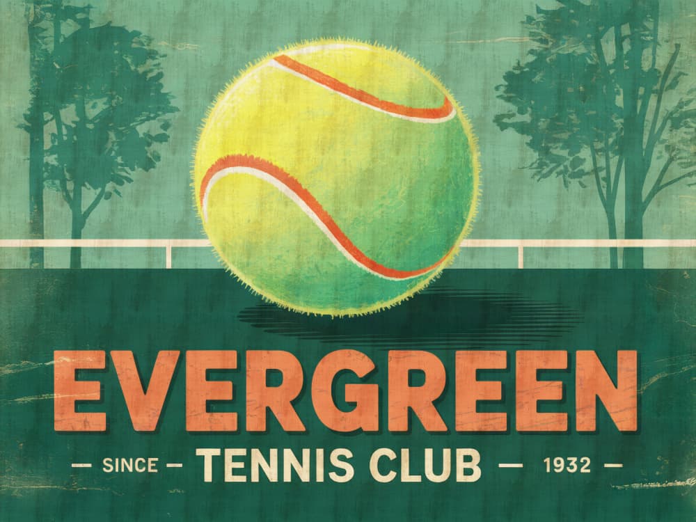 Vintage Tennis Club by Andreas Magnusson — canvas wall art