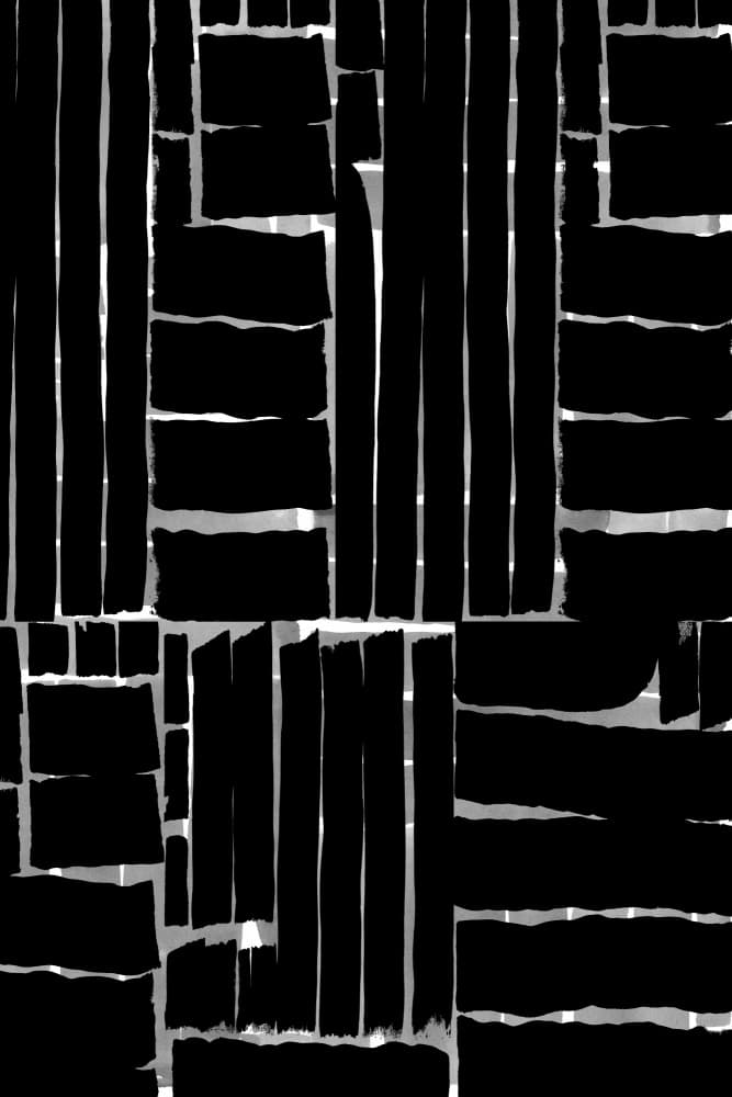 Abstract Black Grid Pattern by cartissi — canvas wall art