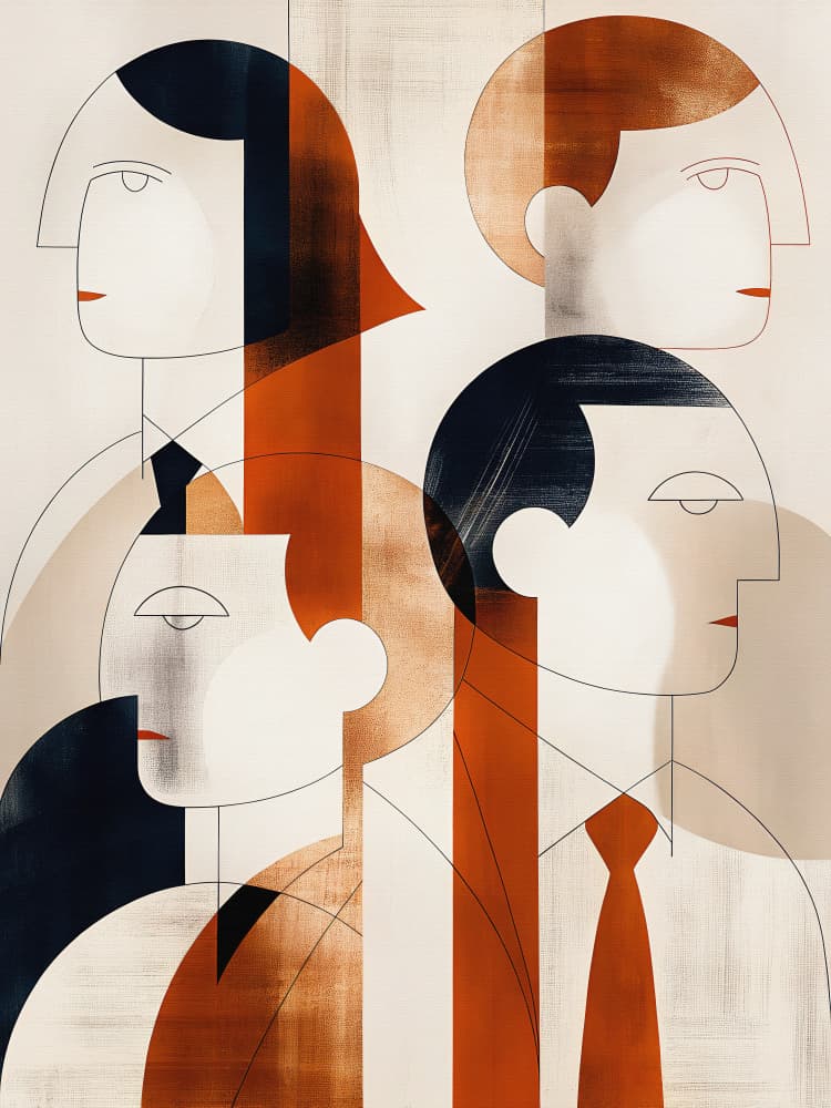 Modern Corporate Connections by Miguel Bruzual — canvas wall art