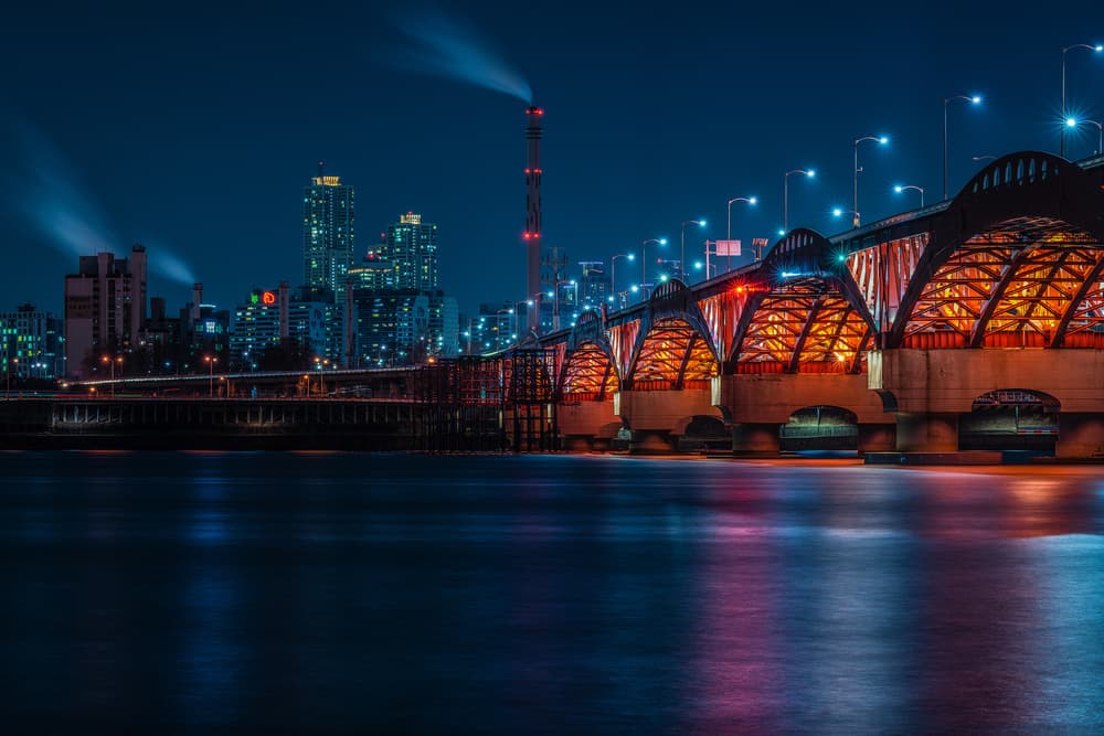 Vibrant City Night Lights by AN POTO — canvas wall art
