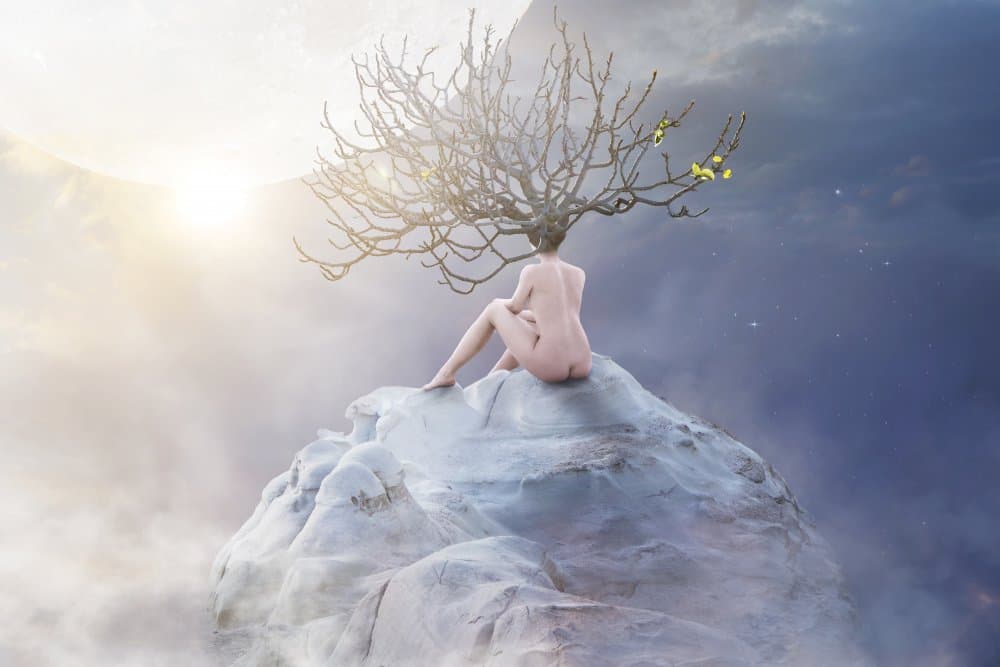 Ethereal Tree Woman by Eva Frey — canvas wall art