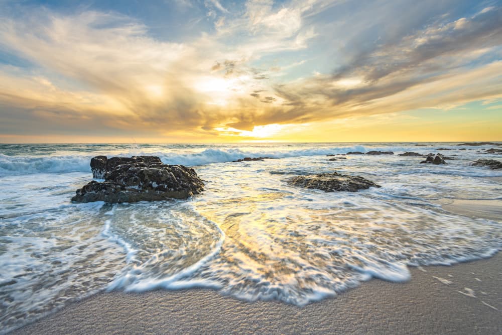 Serene Beach Sunset by Ryno Botha — canvas wall art